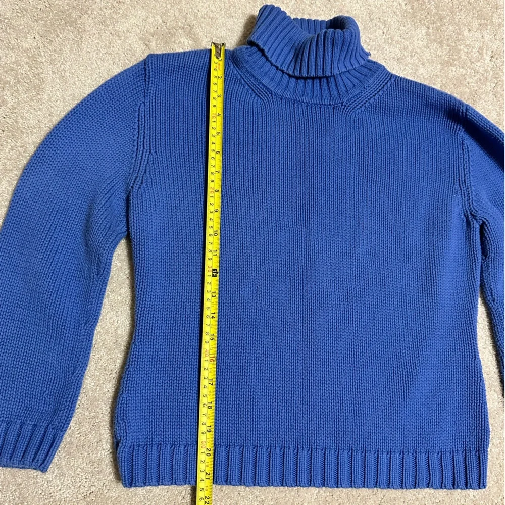 LOFT blue turtleneck sweater size large - Picture 5 of 9